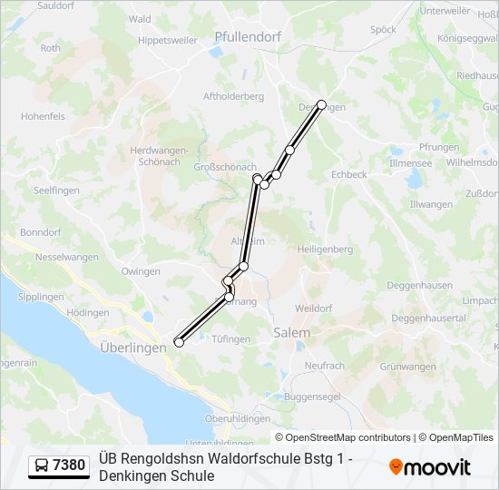 7380 bus Line Map