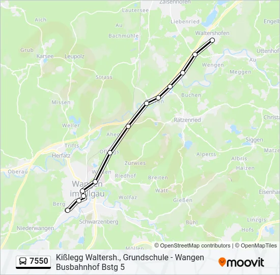 7550 Bus Line Map