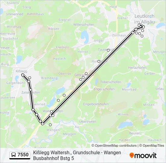 7550 Bus Line Map