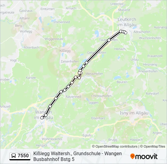 7550 Bus Line Map