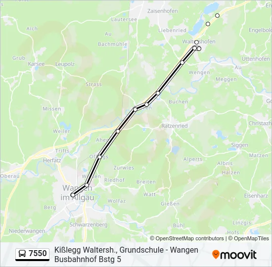7550 Bus Line Map