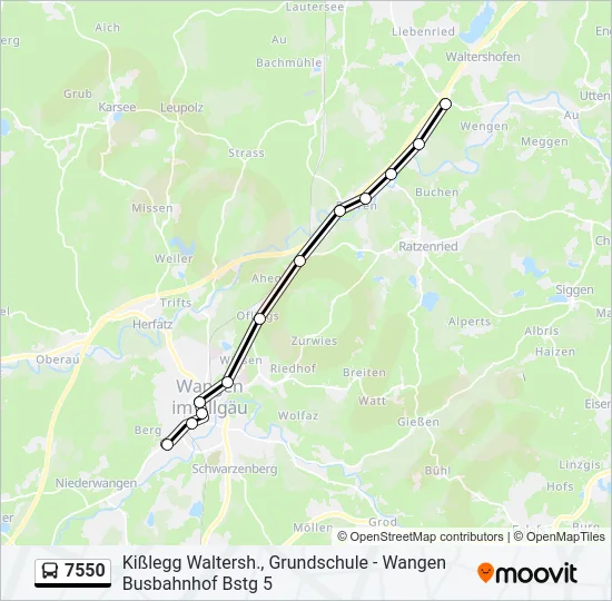 7550 Bus Line Map