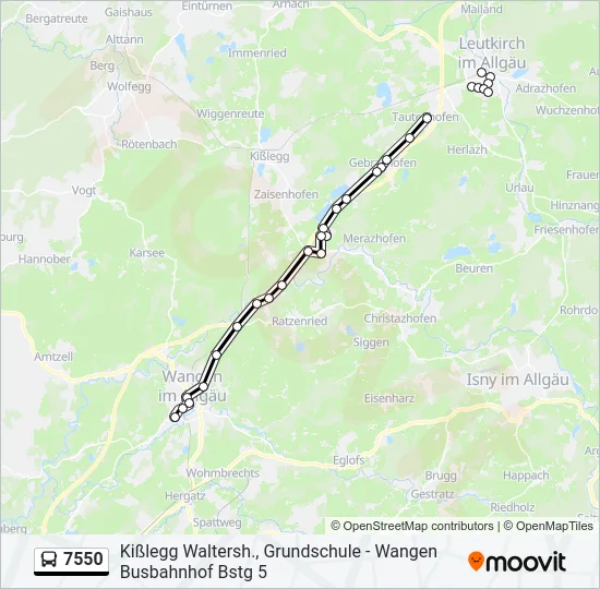 7550 Bus Line Map