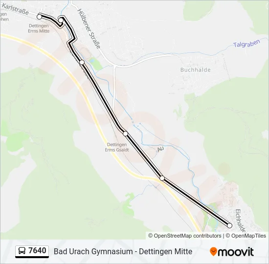 7640 Bus Line Map