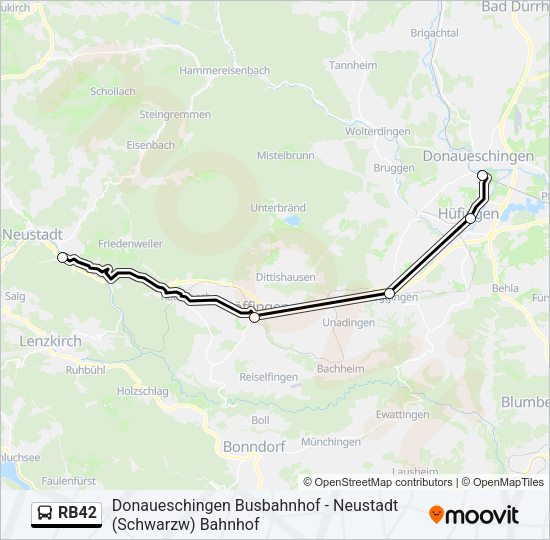 RB42 Bus Line Map