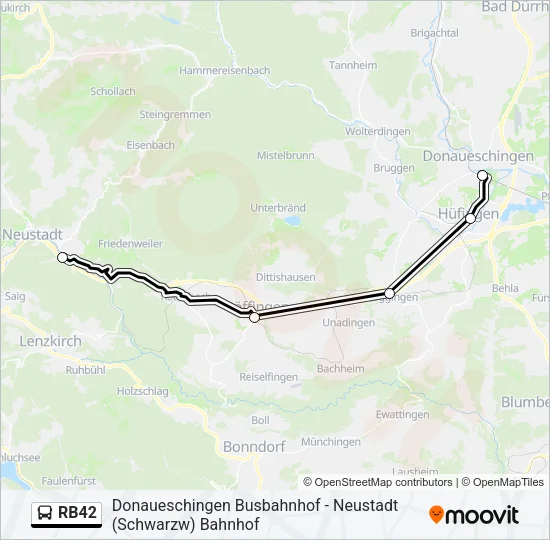 RB42 Bus Line Map