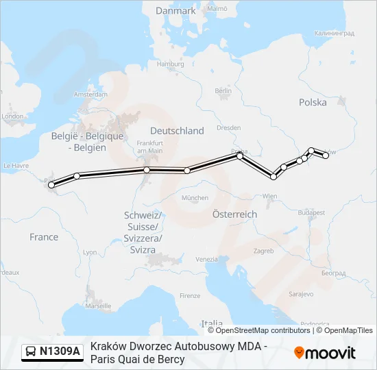 N1309A Bus Line Map