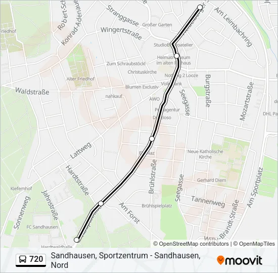 720 Bus Line Map