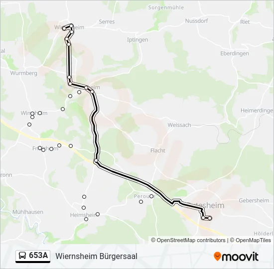  653A: карта маршрута