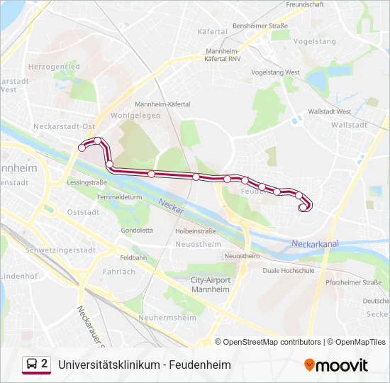 2 Bus Line Map