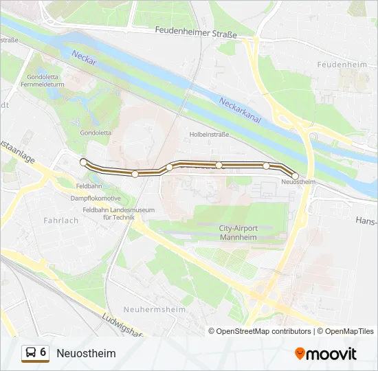 6 Bus Line Map