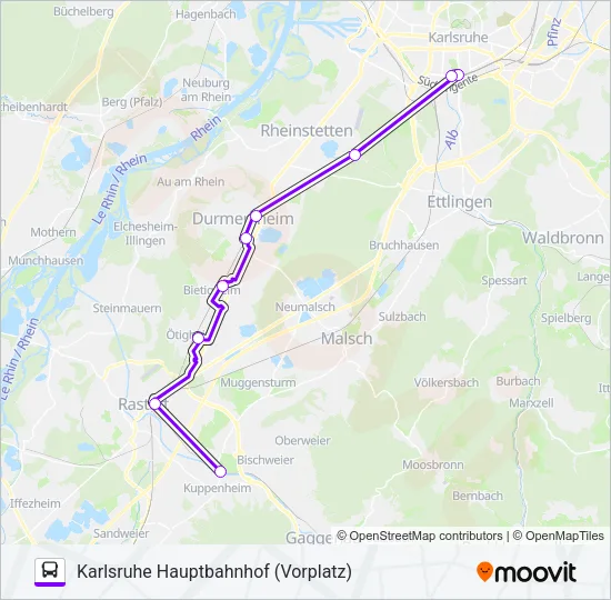 SEV S7/S8 Bus Line Map