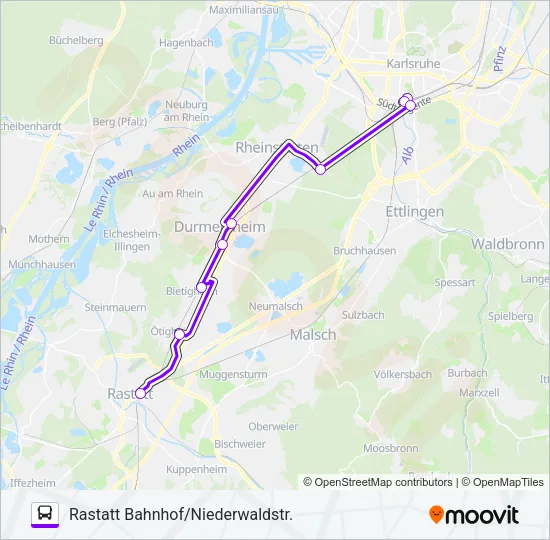 Buslinie SEV S7/S8 Karte