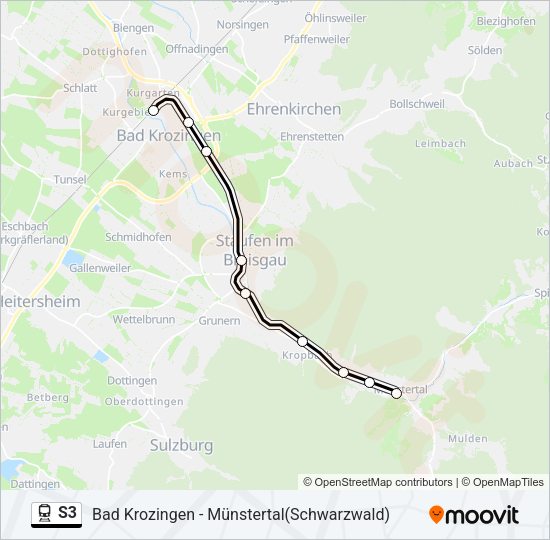 S3 Train Line Map