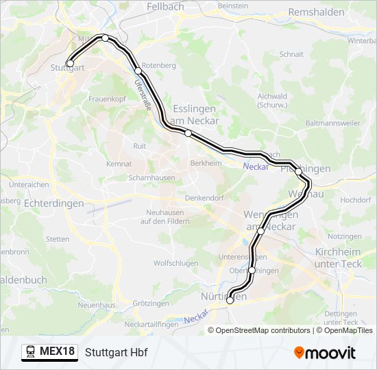 MEX18 Train Line Map