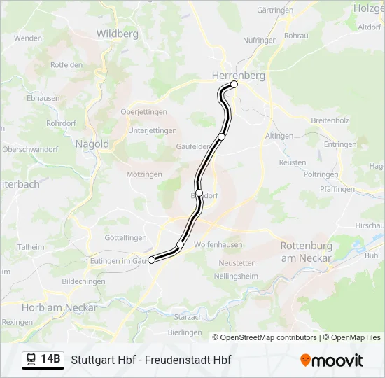 14B Train Line Map