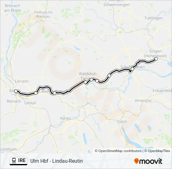 IRE Train Line Map