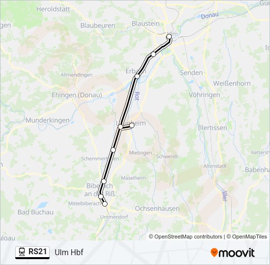 RS21 Train Line Map
