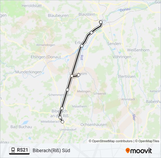 RS21 Train Line Map