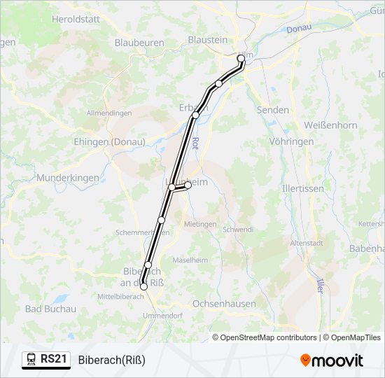 RS21 Train Line Map