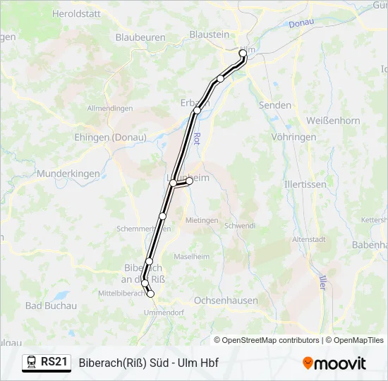 RS21 Train Line Map