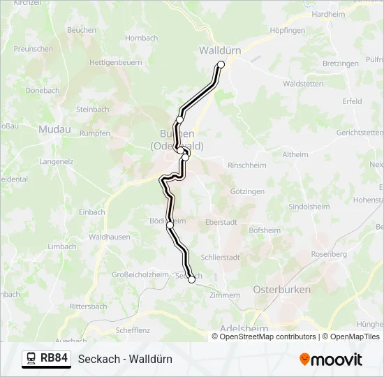 RB84 Train Line Map