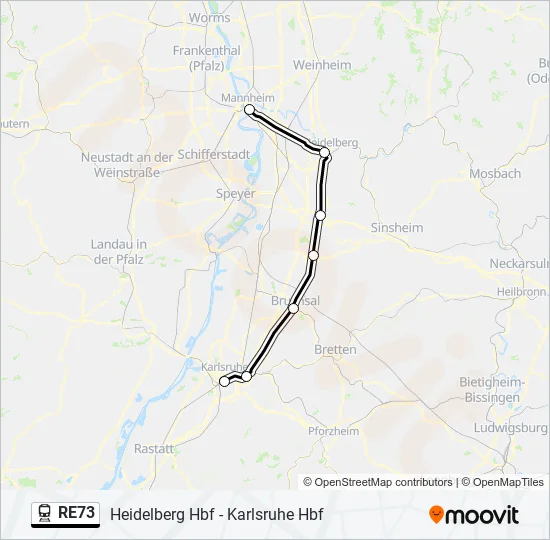 RE73 Train Line Map
