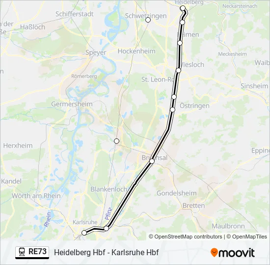 RE73 Train Line Map