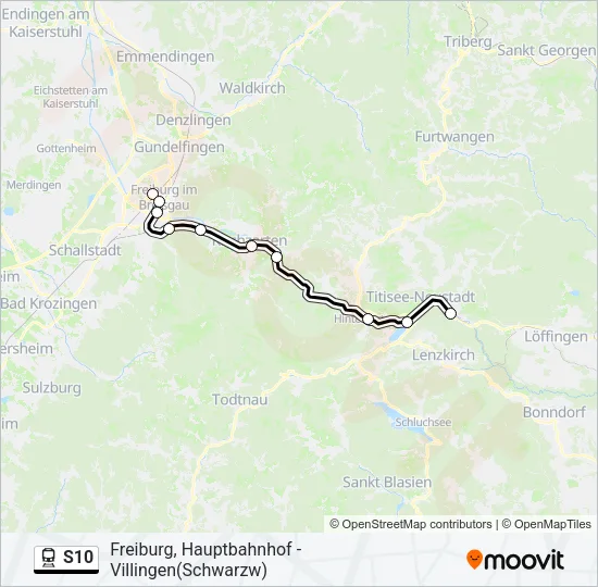 S10 Train Line Map