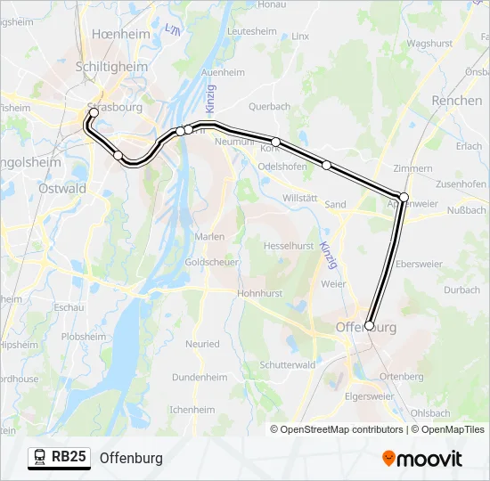 RB25 Train Line Map