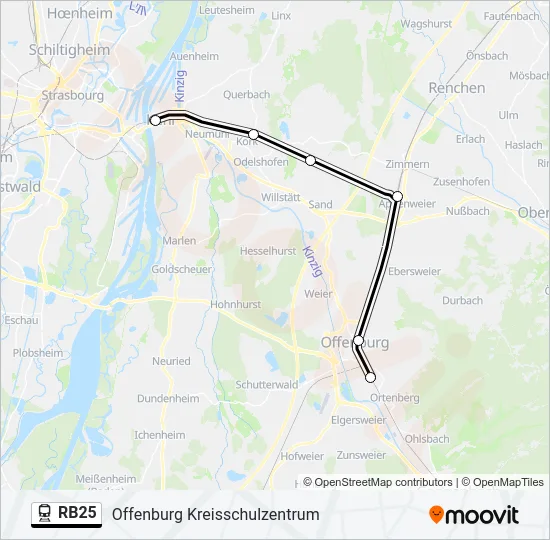 RB25 Train Line Map