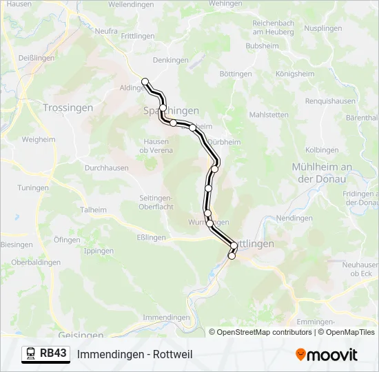 RB43 Train Line Map