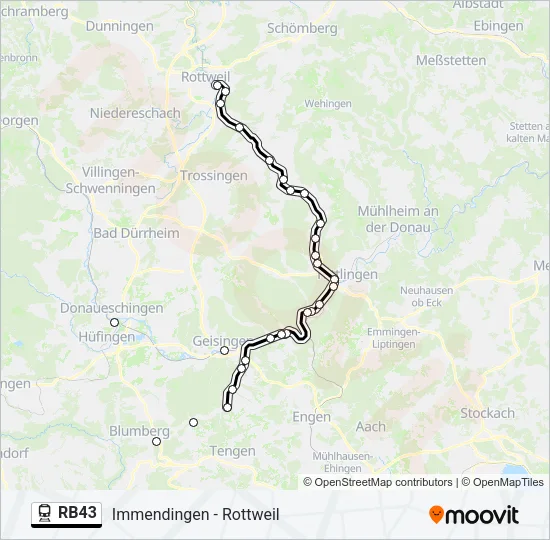 RB43 Train Line Map