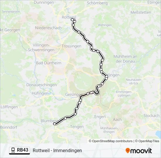 RB43 Train Line Map