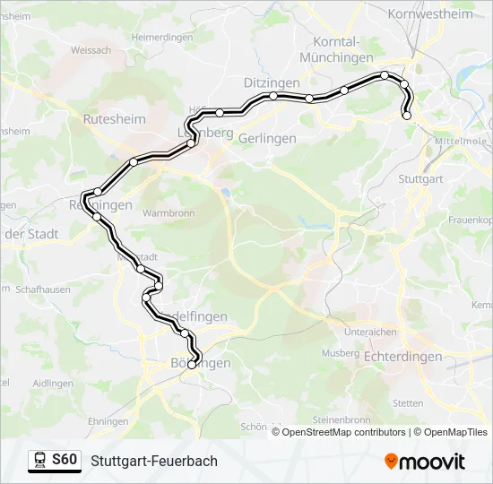 S60 Train Line Map