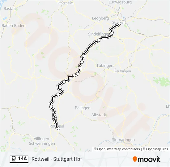 14A Train Line Map