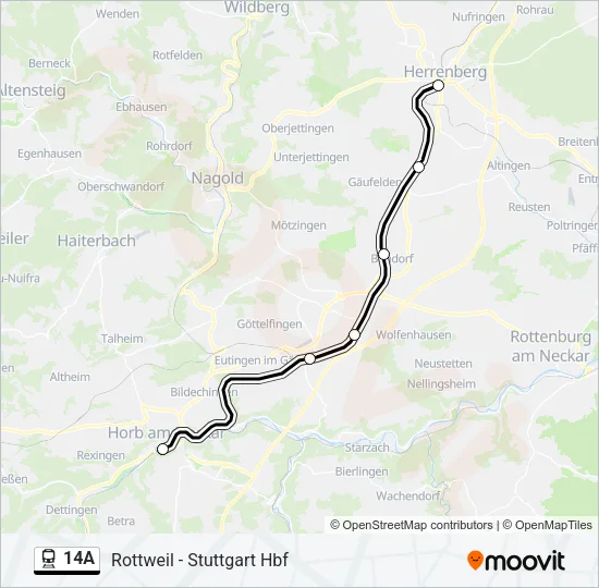 14A Train Line Map