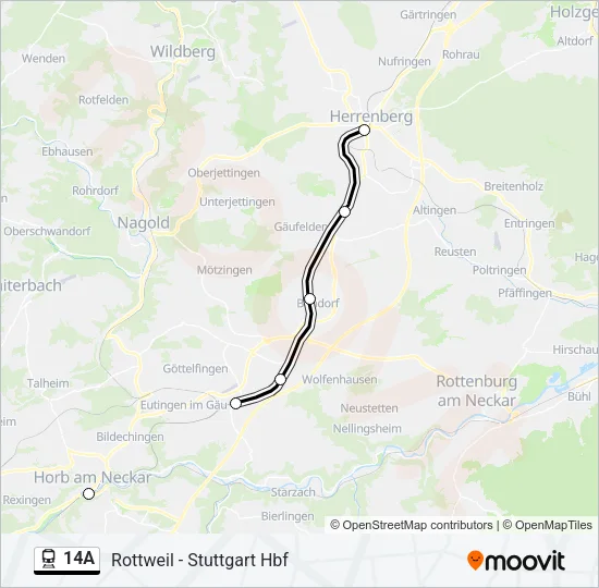 14A Train Line Map