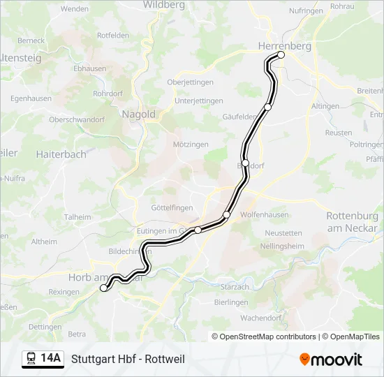14A Train Line Map