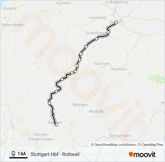 14A Train Line Map
