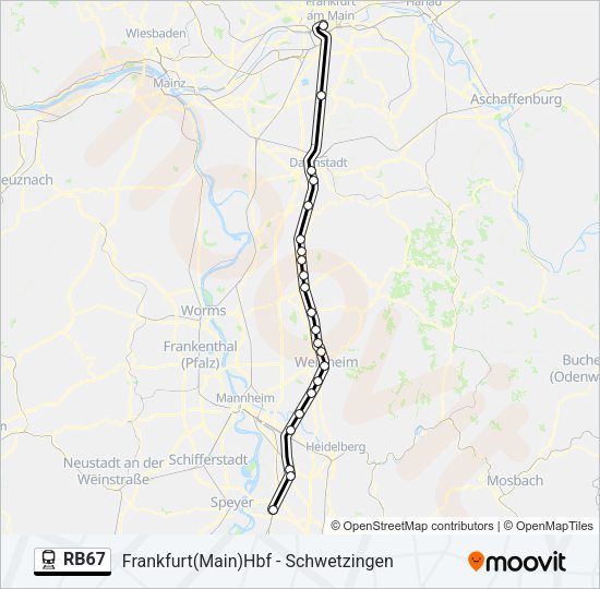 RB67 Train Line Map