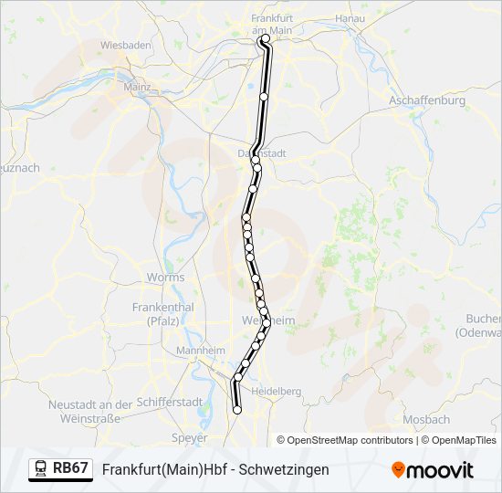 RB67 Train Line Map