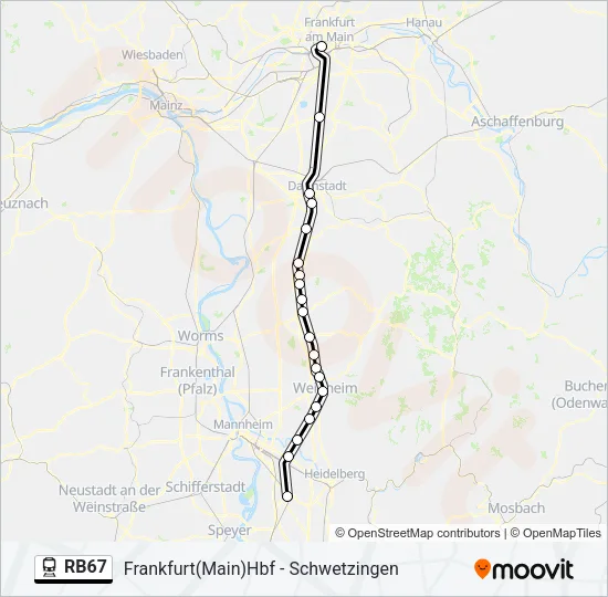 RB67 Train Line Map