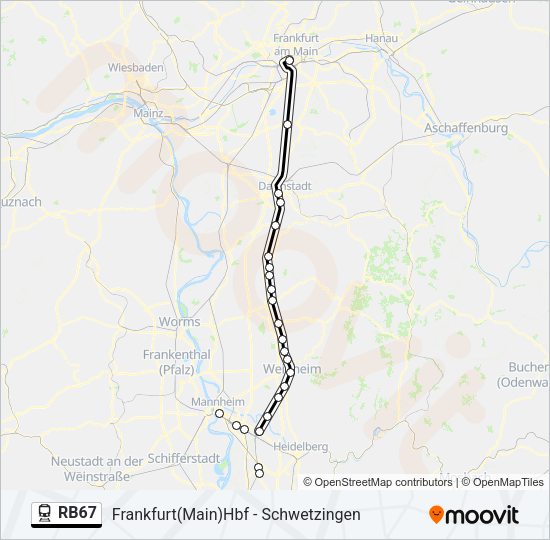 RB67 Train Line Map