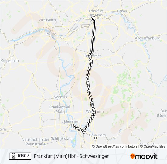 RB67 Train Line Map