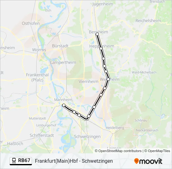 RB67 Train Line Map