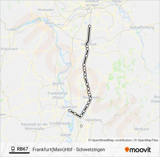 RB67 Train Line Map
