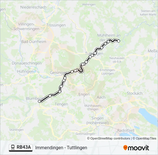RB43A Train Line Map