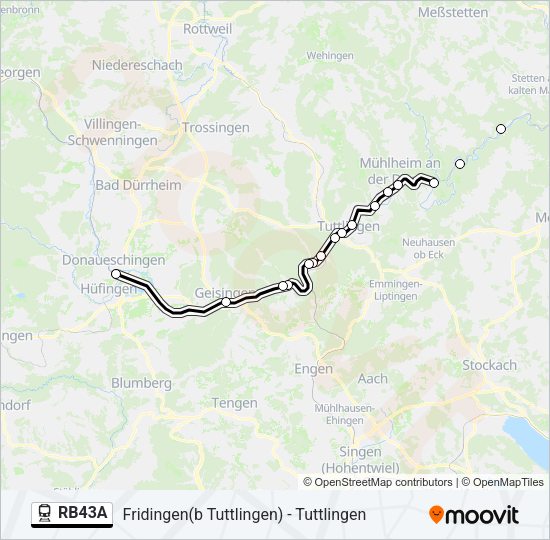 RB43A Train Line Map