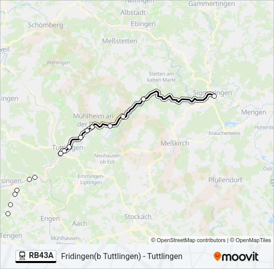 RB43A Train Line Map